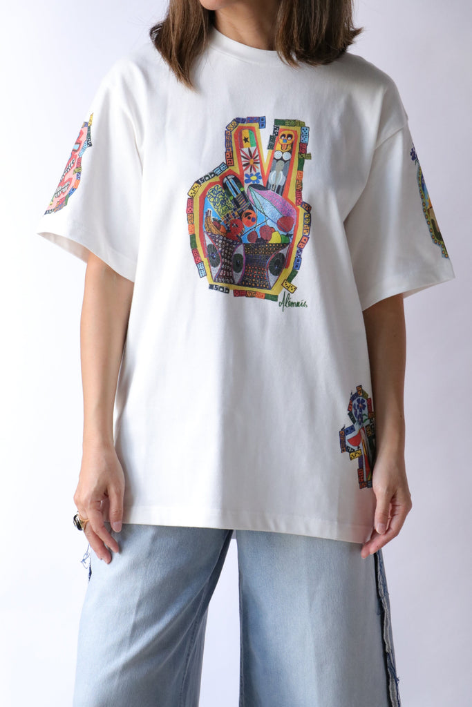 Alémais Players Peace T-Shirt in Cream T-Shirts & Tanks Alémais 