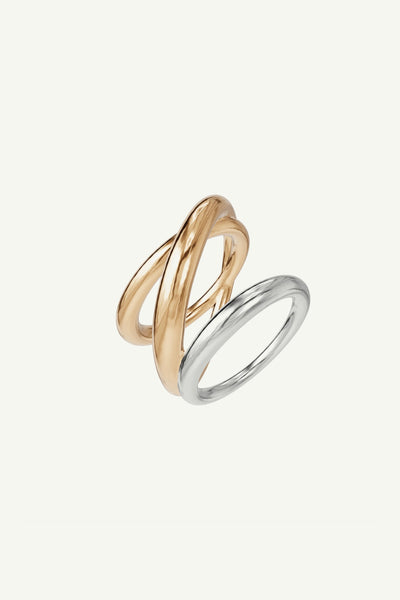 Charlotte Chesnais Bague Triplet Ring- Two Tone | WE ARE ICONIC