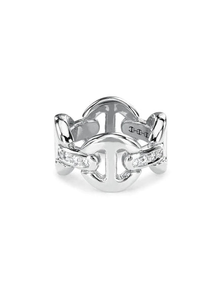 Hoorsenbuhs Quad Link w/ White Diamond Bridges Ring | WE ARE ICONIC