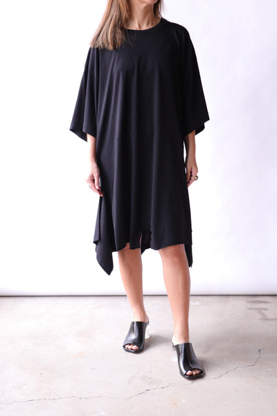 MM6 Maison Margiela Cotton Jersey Dress in Black | WE ARE ICONIC