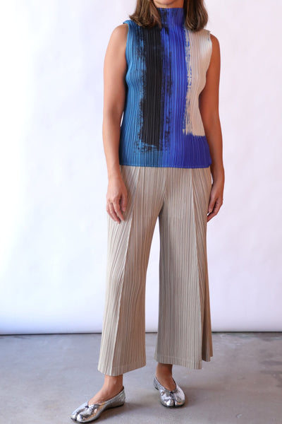 pleats please Blue トップス アシンメトリー 美品 青 人気 pleats please Blue トップス アシンメトリー 美品 青 人気