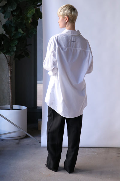 Bassike Boyfriend Shirt in White | WE ARE ICONIC