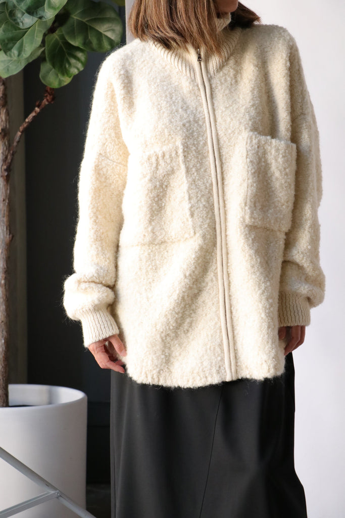 Cordera Wool & Mohair Jacket in Natural Outerwear Cordera 