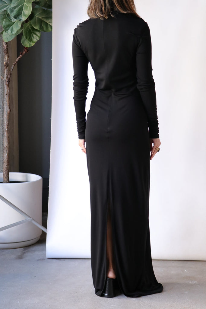 Gauchere Jersey Highneck Dress in Black Dresses Gauchere 