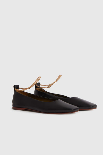 Maria Luca Augusta Ballet Flats in Black | WE ARE ICONIC