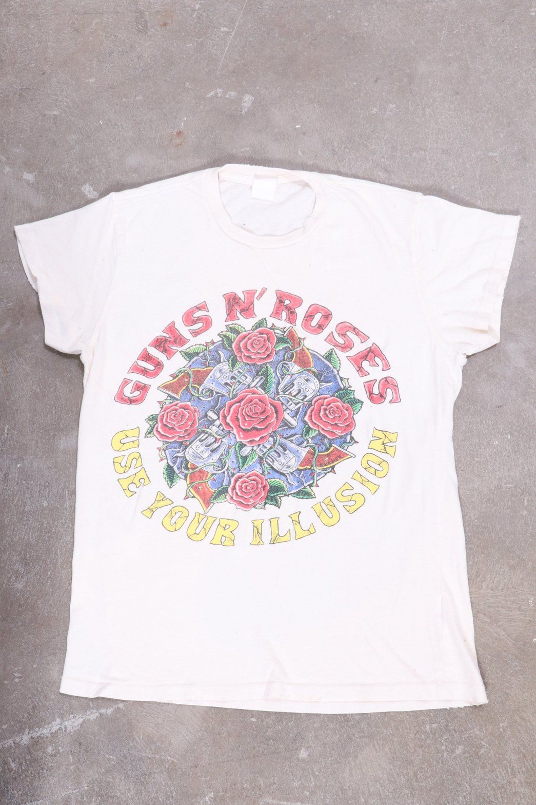 Riel　Madeworn Pink Floyd メイドウォーン Madeworn Pink Floyd Prism r Crew Tee in Vintage White — Etc