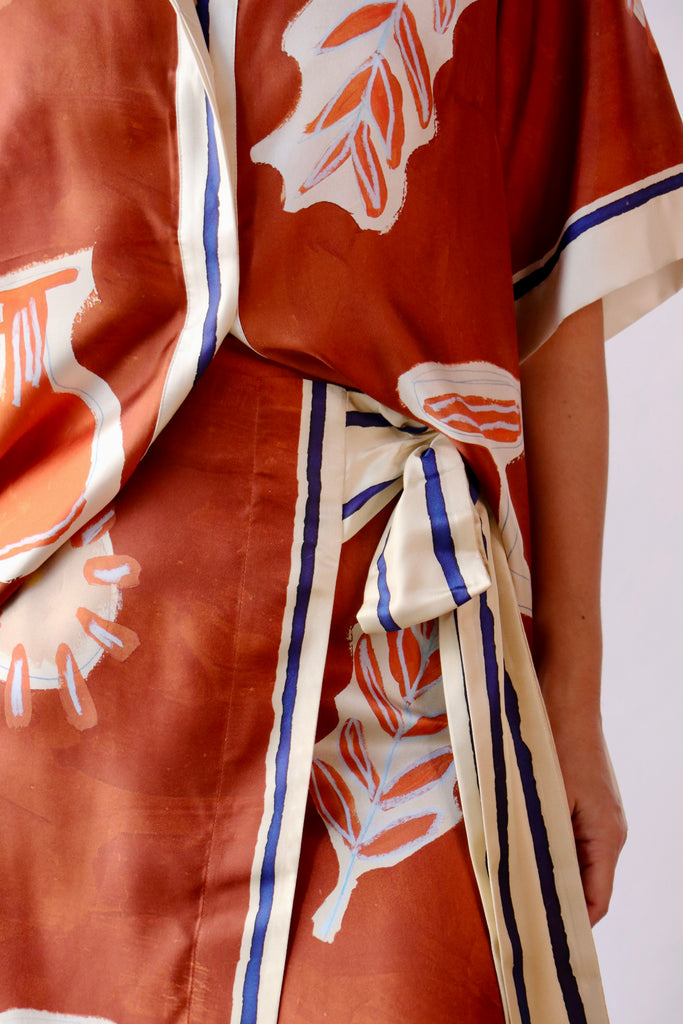 Alémais Soleil D' Amour Silk Sarong Skirt