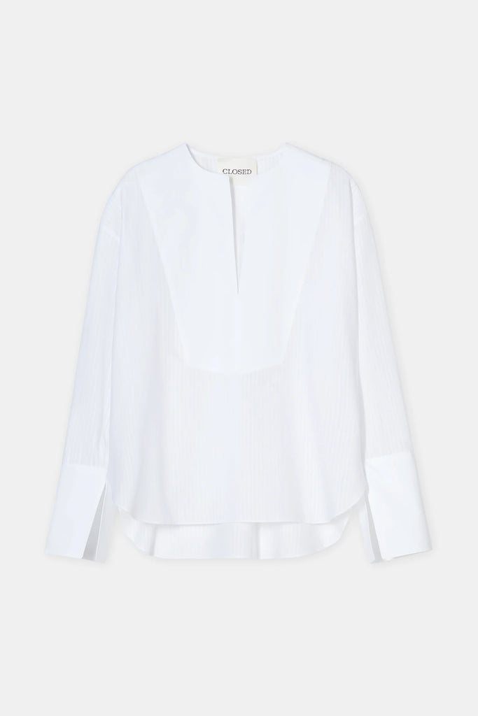 Closed Tunic Shirt in White