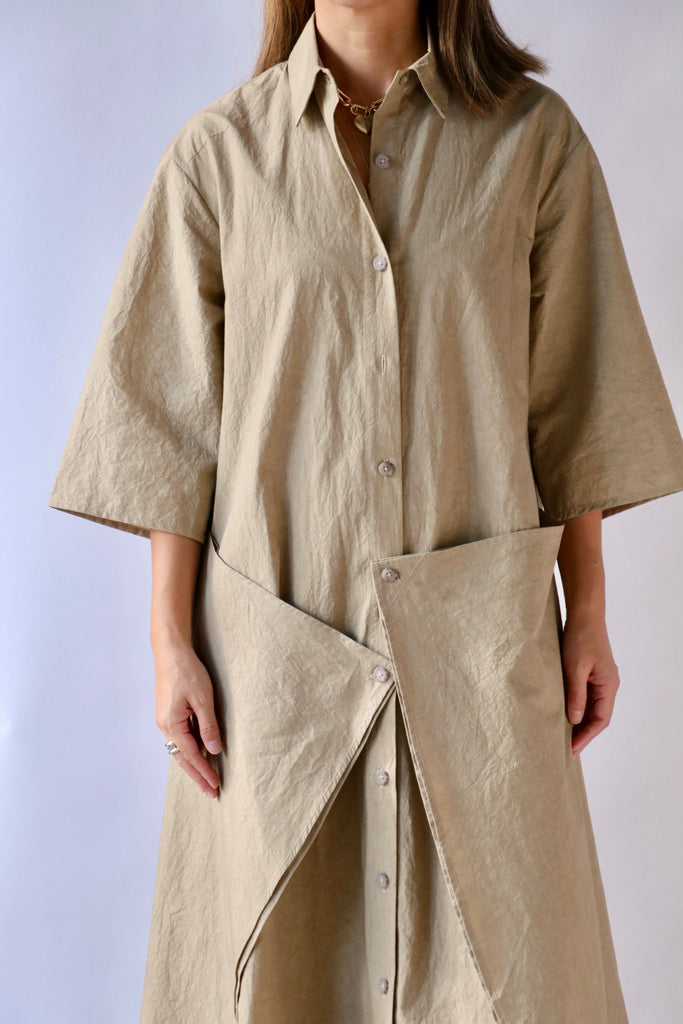 Lauren Manoogian Panel Dress in Drab