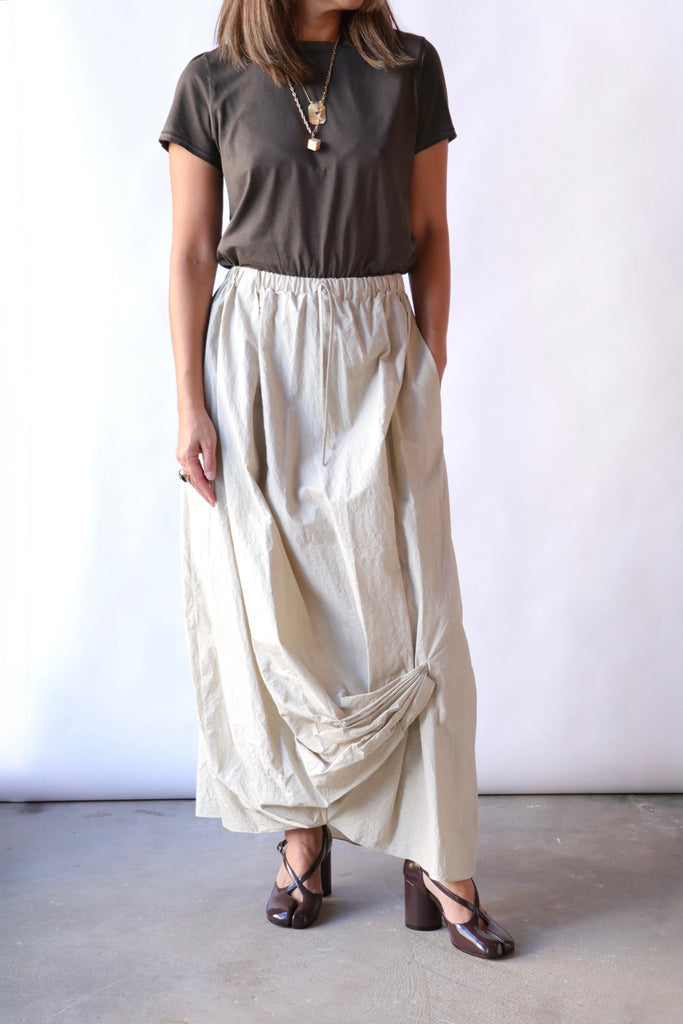 Lauren Manoogian Twist Skirt in Limewash