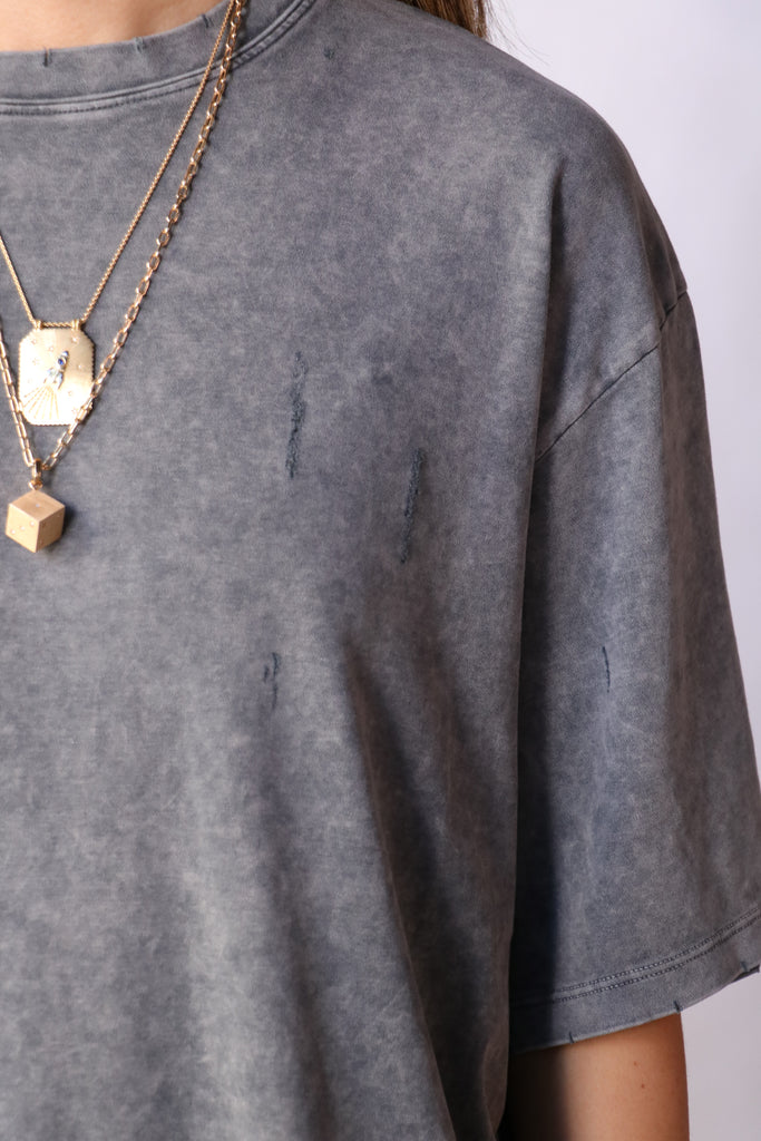 Lauren Manoogian Worn Tee in Worn Denim