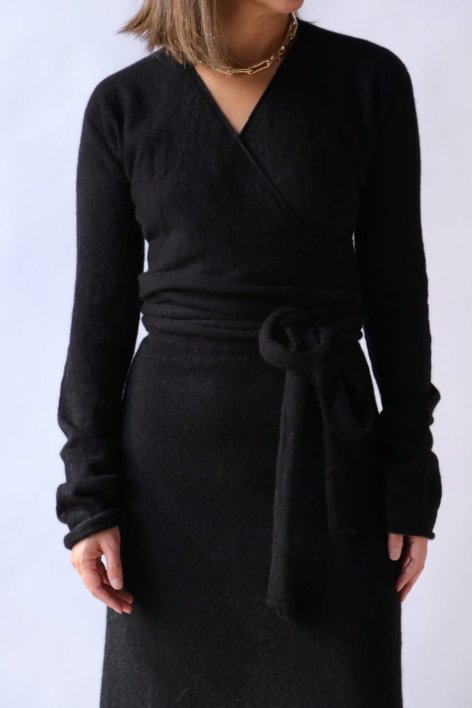 Lauren Manoogian Wrap Cardigan in Black