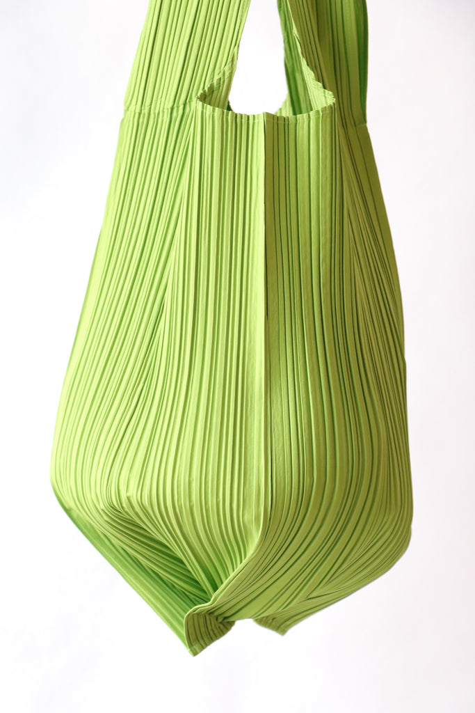 Pleats Please Issey Miyake Shift Pleats Bag in Yellow Green