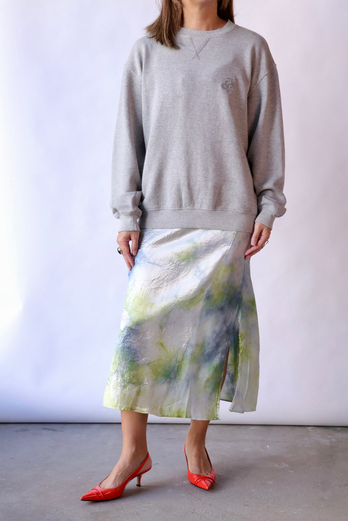 The Elder Statesman Daily Crew in Heather Grey