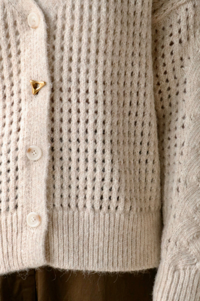 Aeron Augustine Cardigan in Ivory Knitwear Aeron 