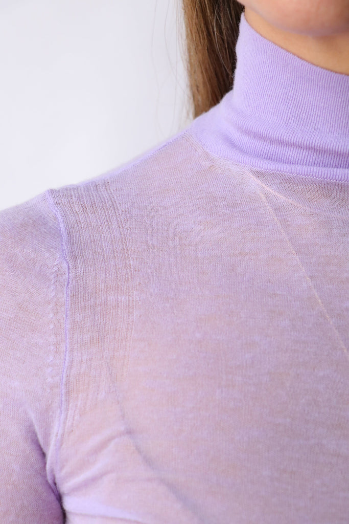 Aeron Eriq Cashmere Turtleneck in Lilac tops-blouses Aeron 