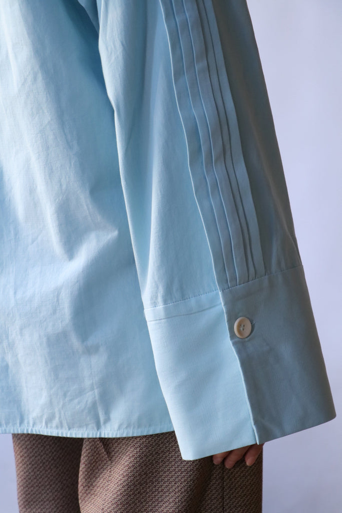 Aeron Monte Cropped Poplin Shirt in Crystal Blue tops-blouses Aeron 
