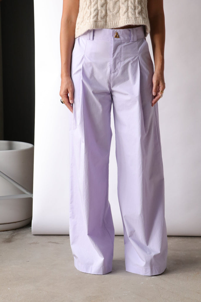 Aeron Wellen Wide Leg Pants in Lilac Bottoms Aeron 