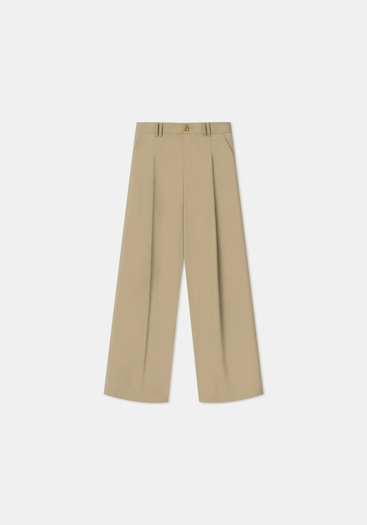 Aeron Wellen Wide Leg Pants in Olive Bottoms Aeron 