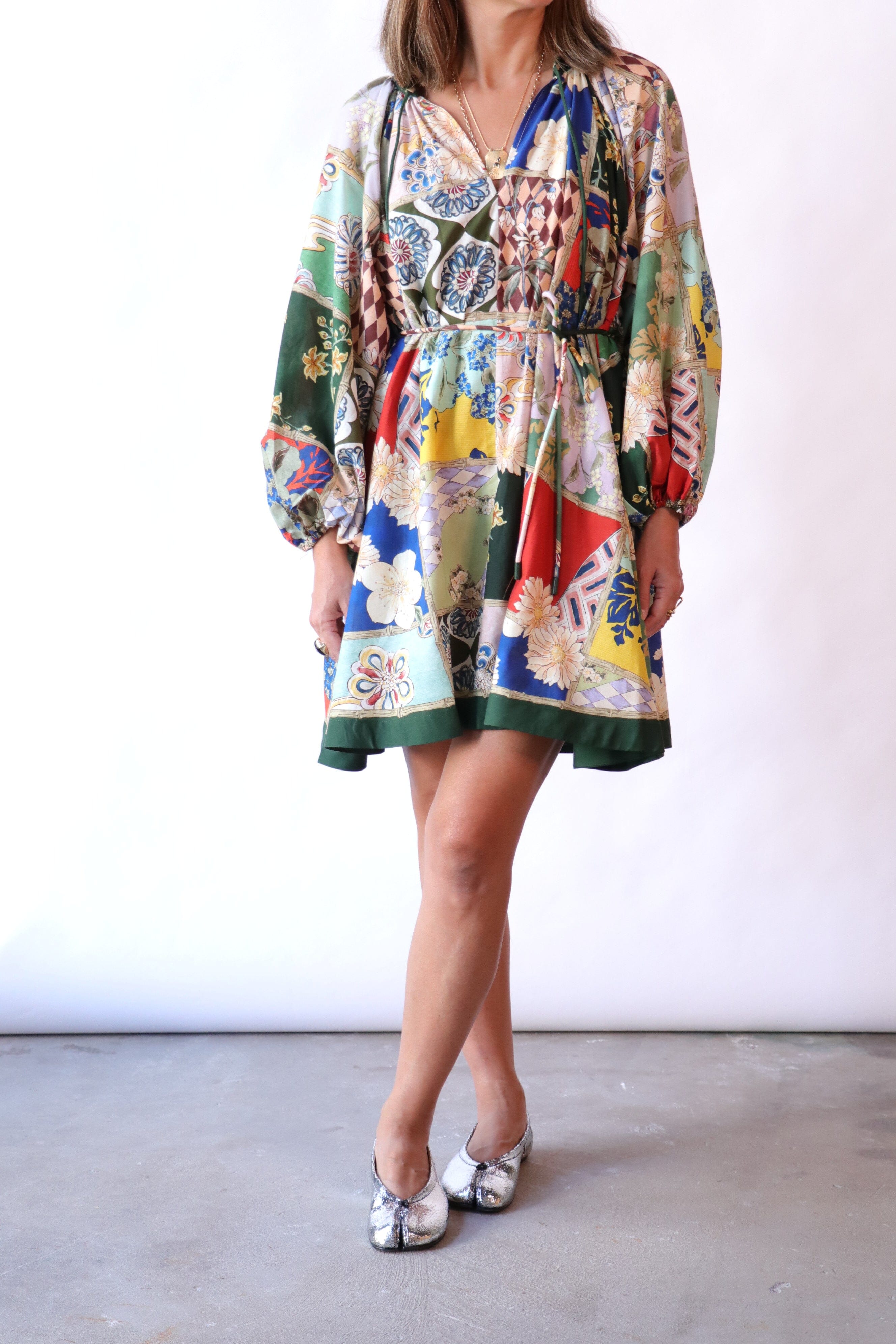 alemais mini dress Almais, Lucky belted printed linen shirt dress, Women, Blue, US 12, Dresses with a belt to define the waist LUDA MINI DRESS