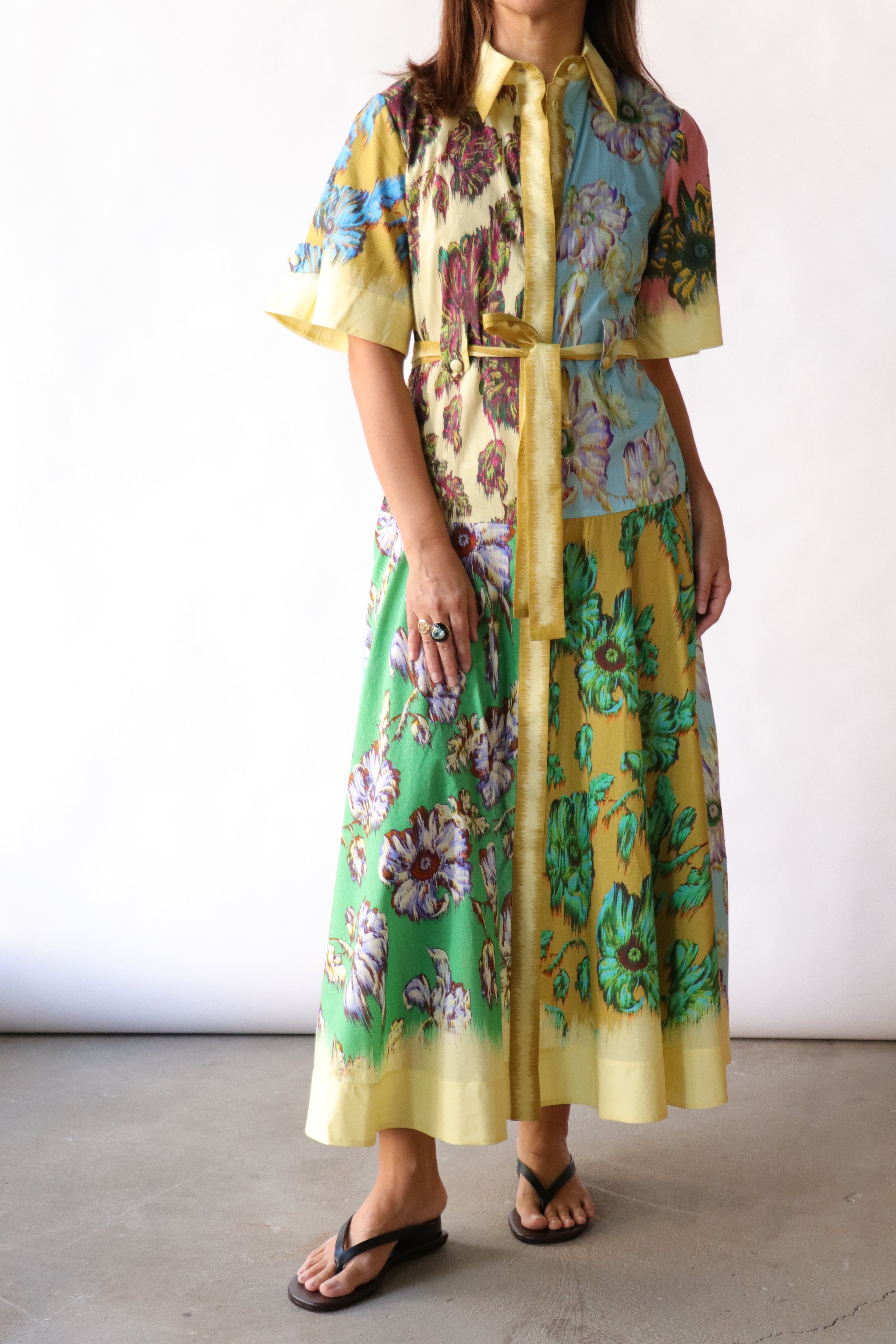 Alémais Jersey Shirtdress in Multi