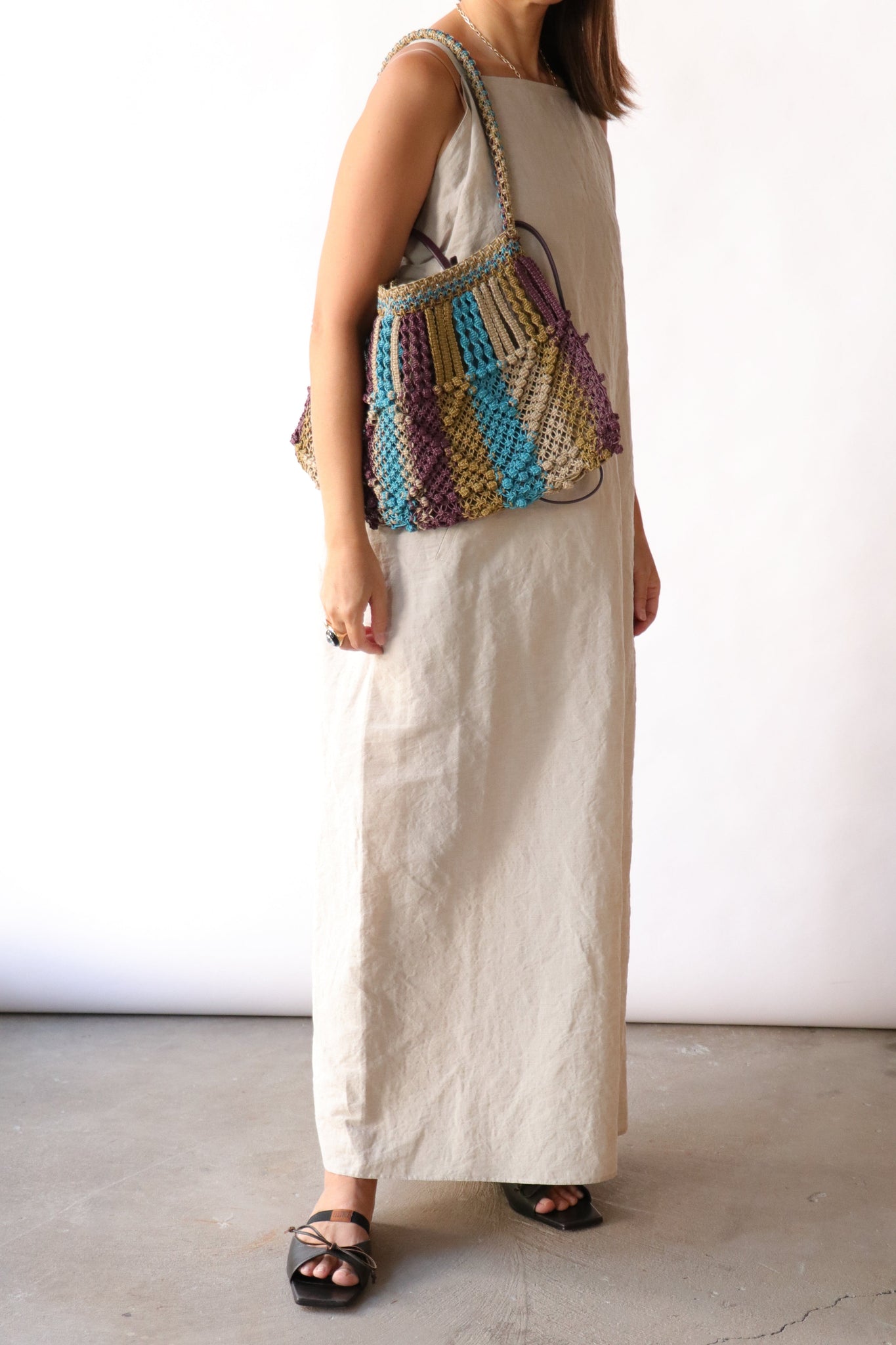Alémais Leather Maxi Crescent Tote in Multi Accessories Alémais 
