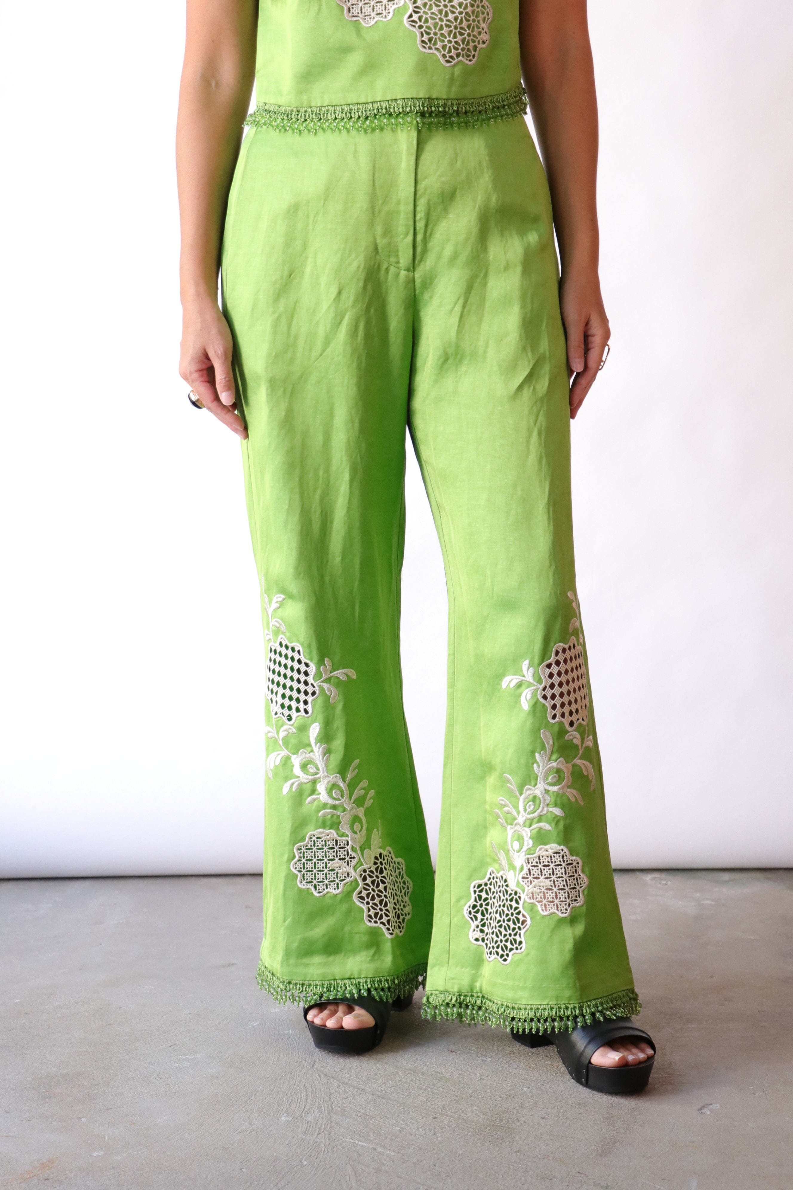 Alémais Luisa Embroidered Pant | WE ARE ICONIC