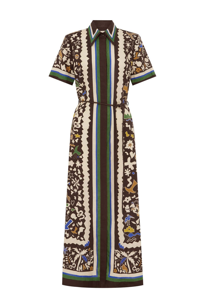 Alémais Maroc Shirtdress in Multi Dresses Alémais 