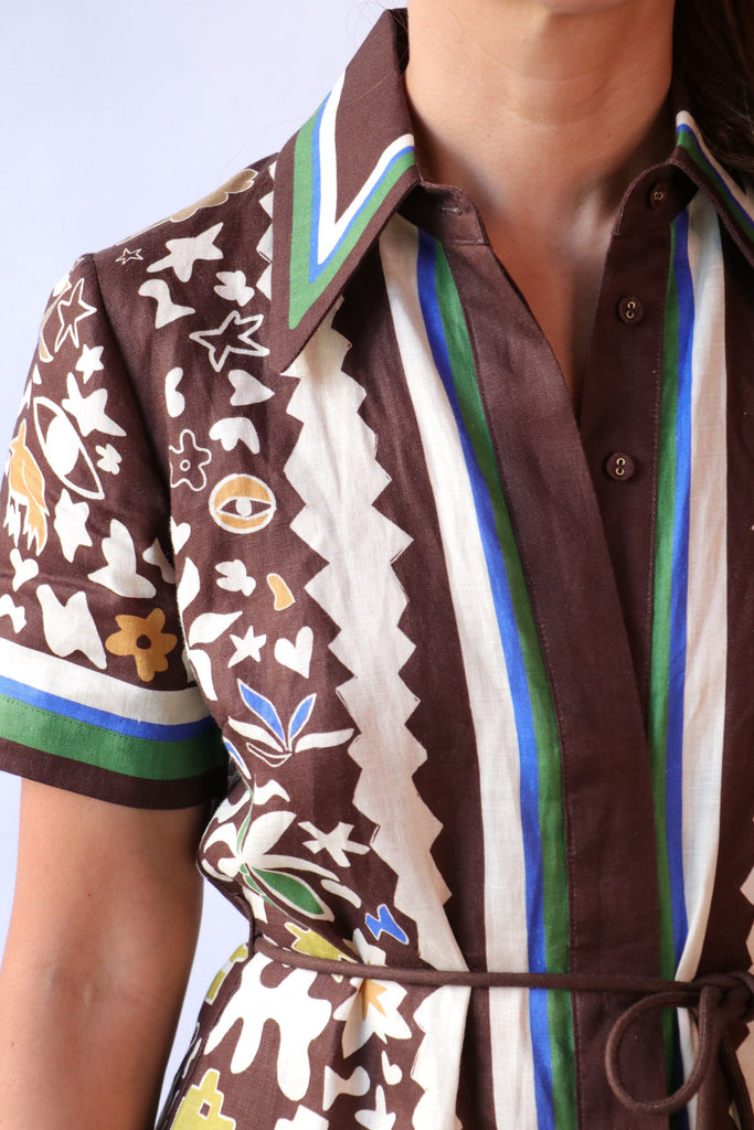 Alémais Maroc Shirtdress in Multi Dresses Alémais 