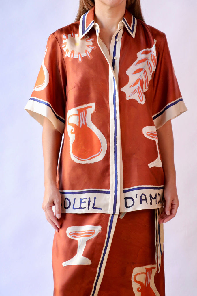 Alémais Soleil D' Amour Silk Shirt tops-blouses Alémais 