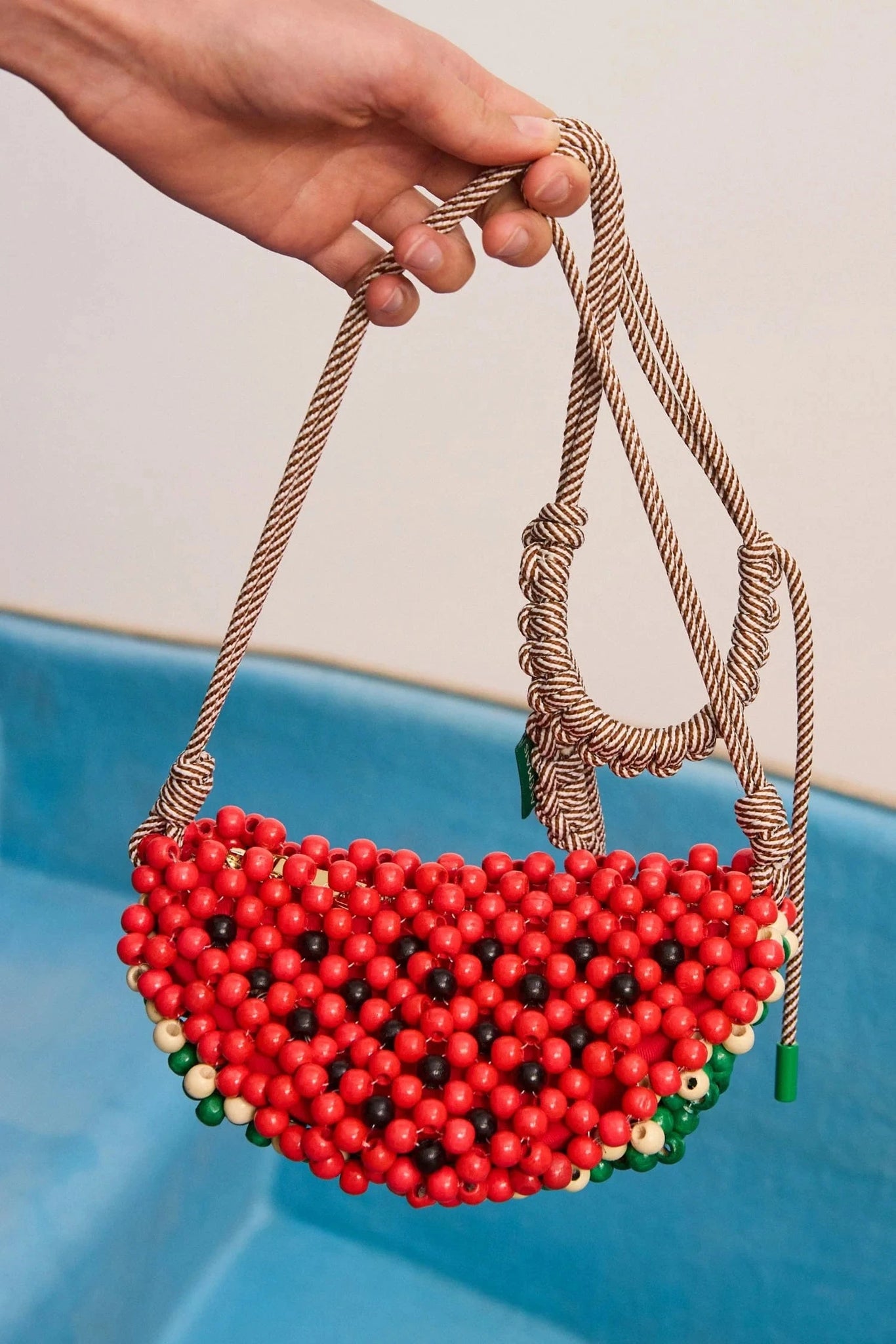 Alémais Wood Bead Watermelon Mini Bag in Multi Accessories Alémais 