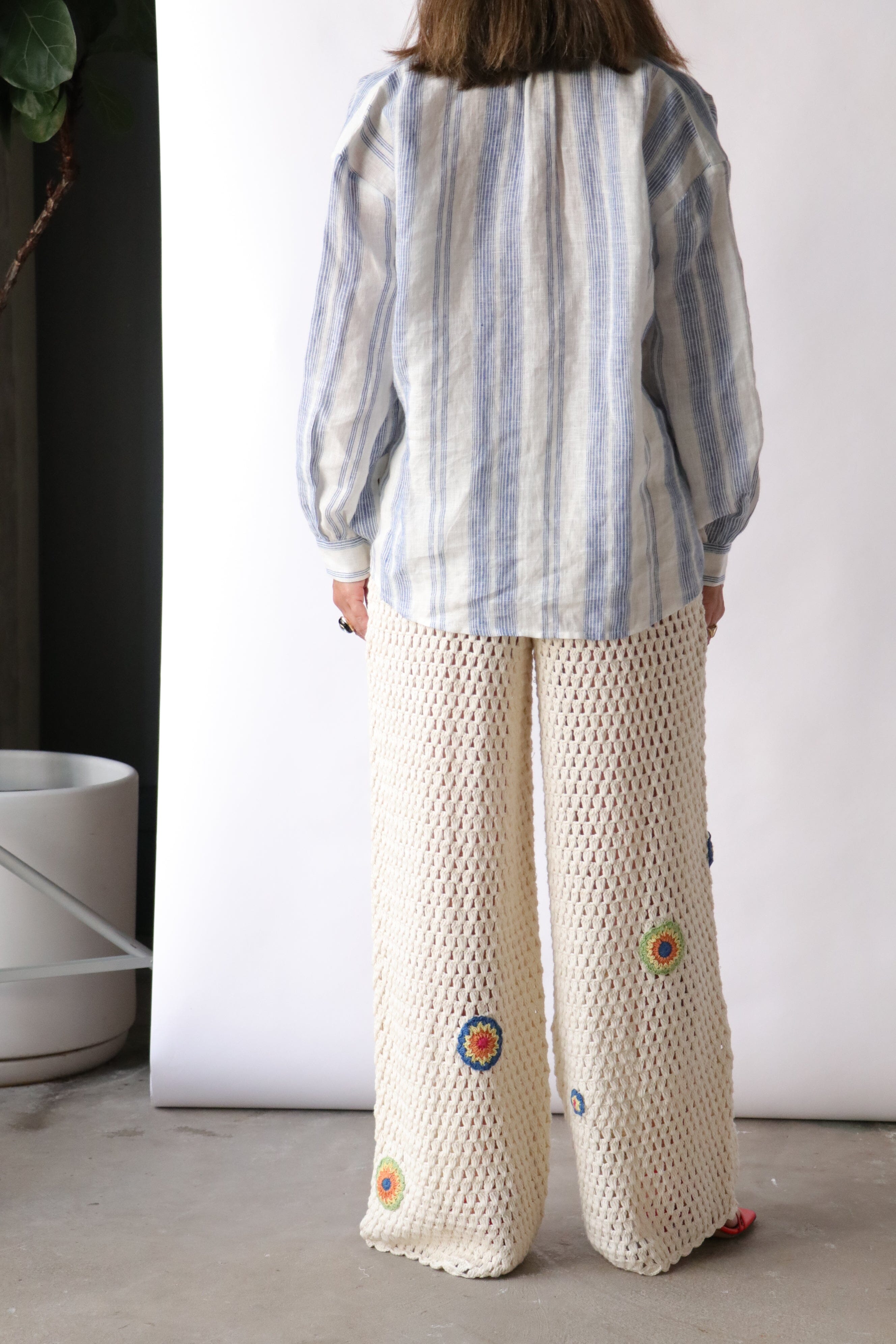 Alix of Bohemia Elia Pearl Flower Crochet Pant | WE ARE ICONIC