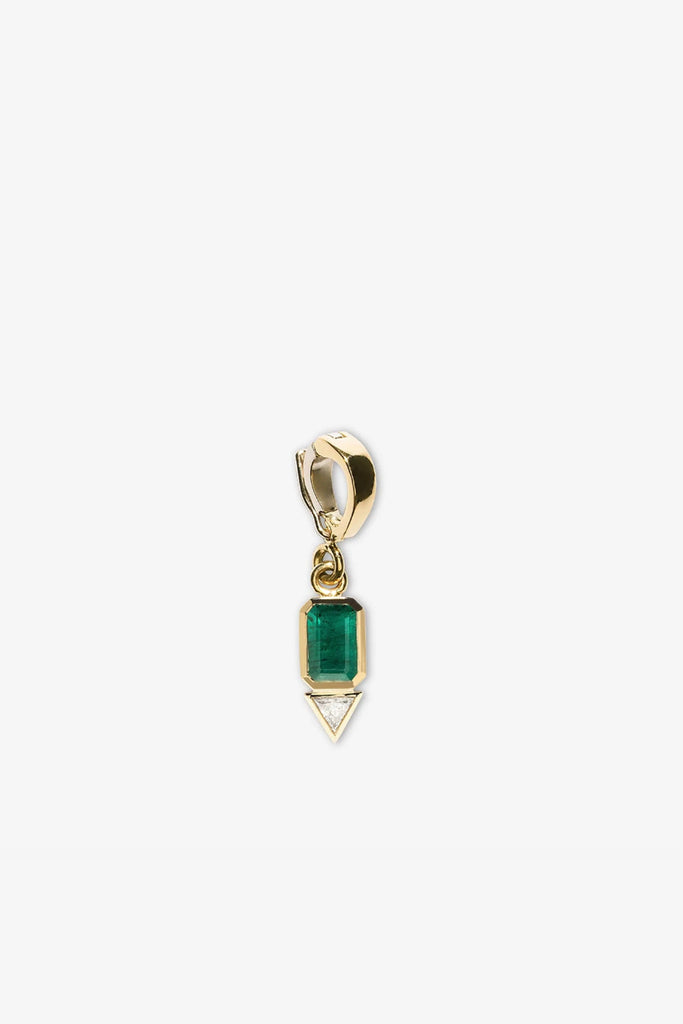 Azlee Emerald and Trillion Small Diamond Charm Jewelry Azlee 