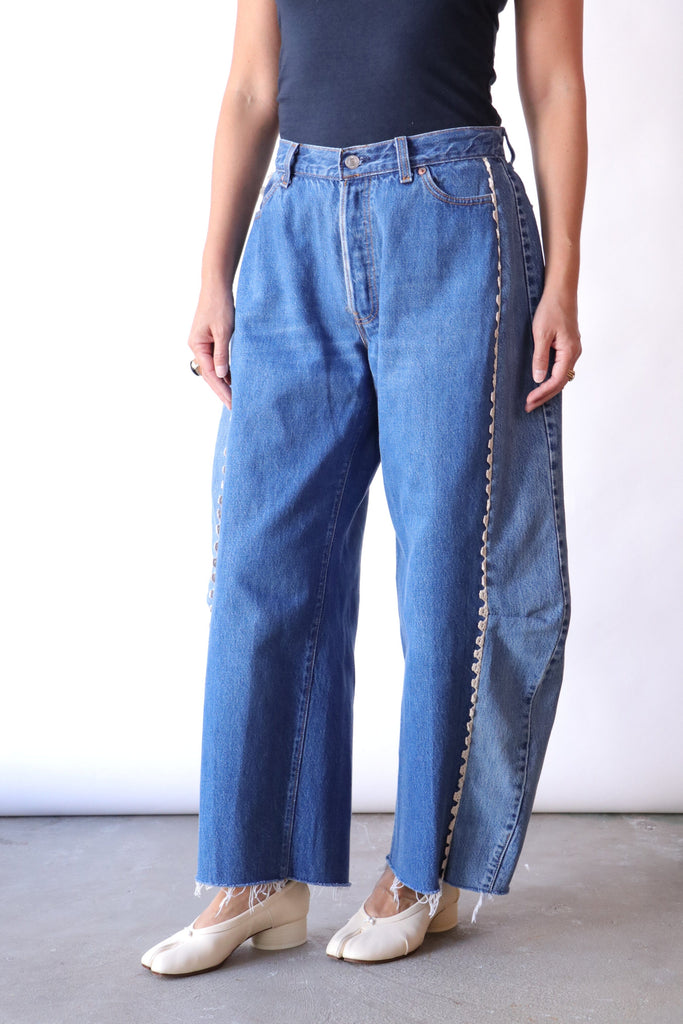 B Sides Vintage Lasso in Vintage Indigo w/ Tatted Lace Bottoms B Sides 