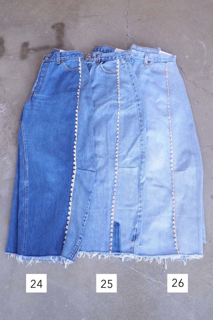 B Sides Vintage Lasso in Vintage Indigo w/ Tatted Lace Bottoms B Sides 