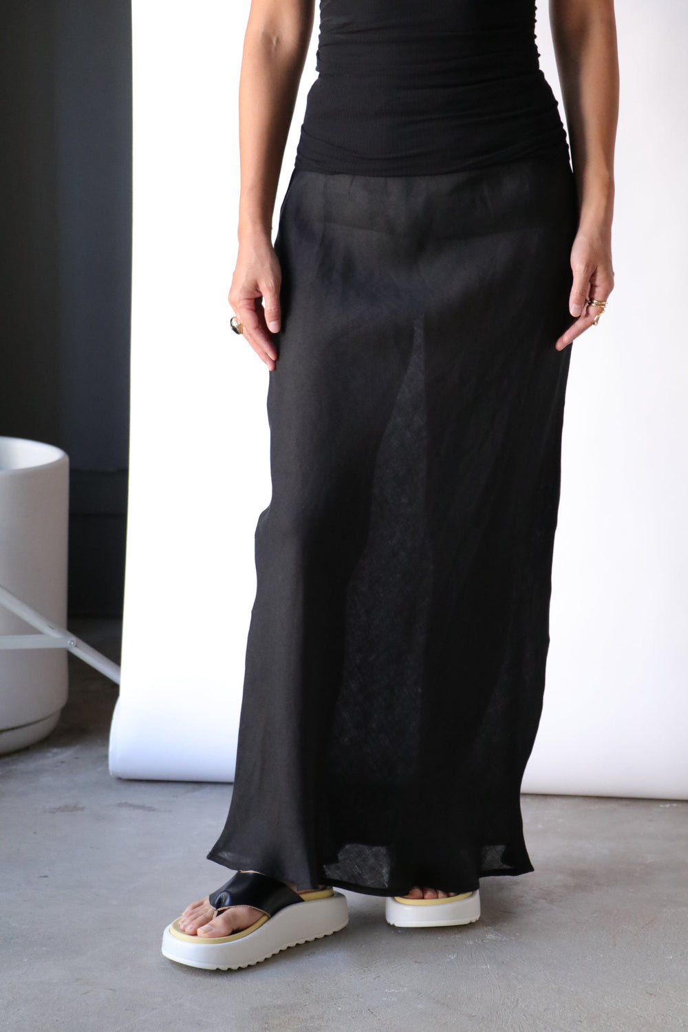 Baserange Dydine Skirt in Black | WE ARE ICONIC