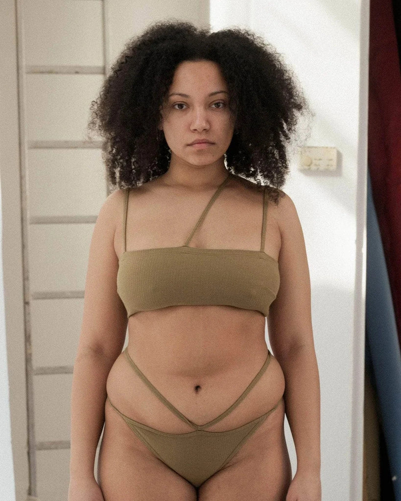 Baserange Nida Bra in Jade Brown Lingerie Baserange 