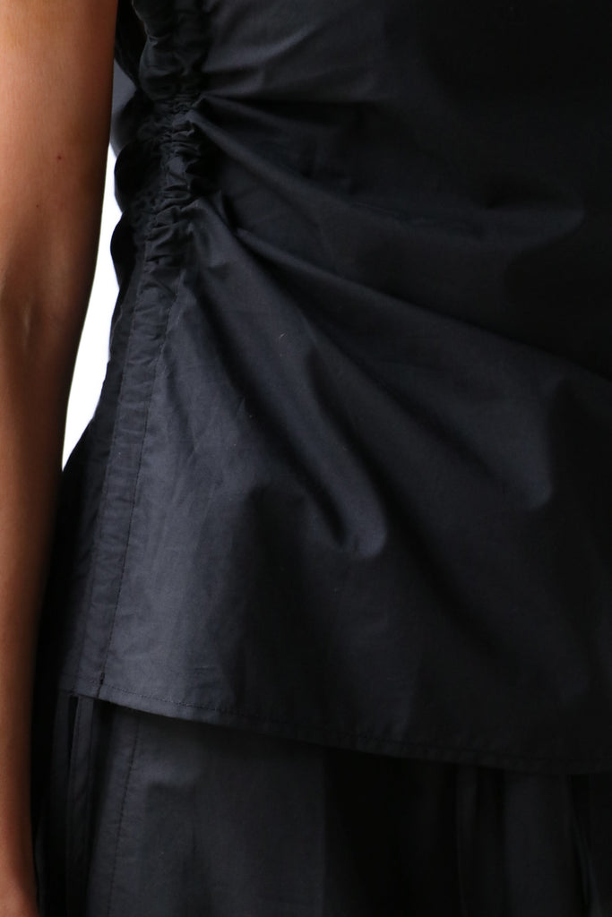 Baserange Pictorial Strap Top in Black tops-blouses Baserange 