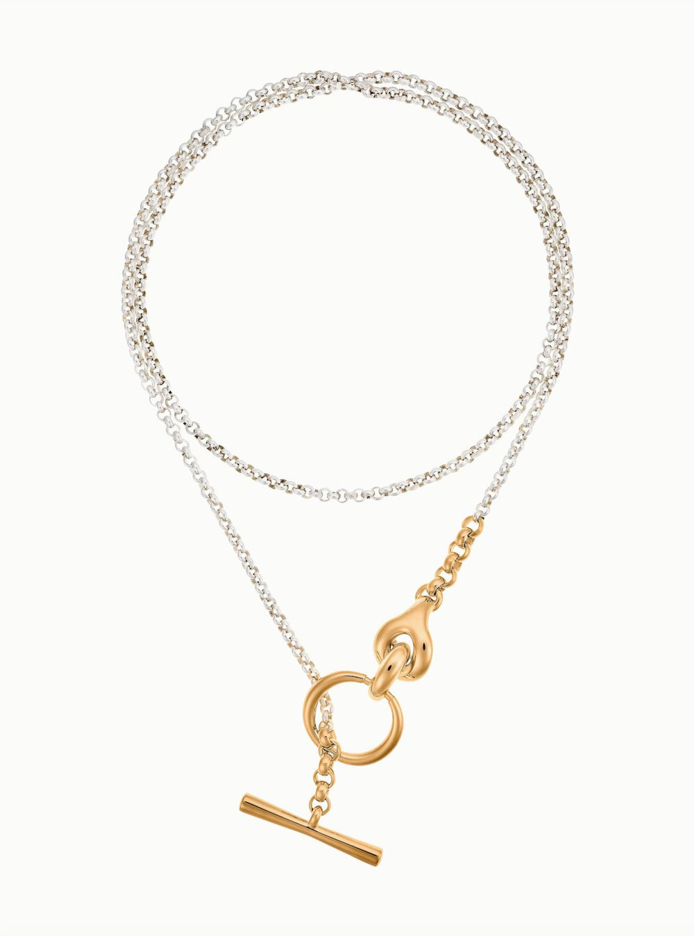 Charlotte Chesnais Halo Necklace en Gold and silver