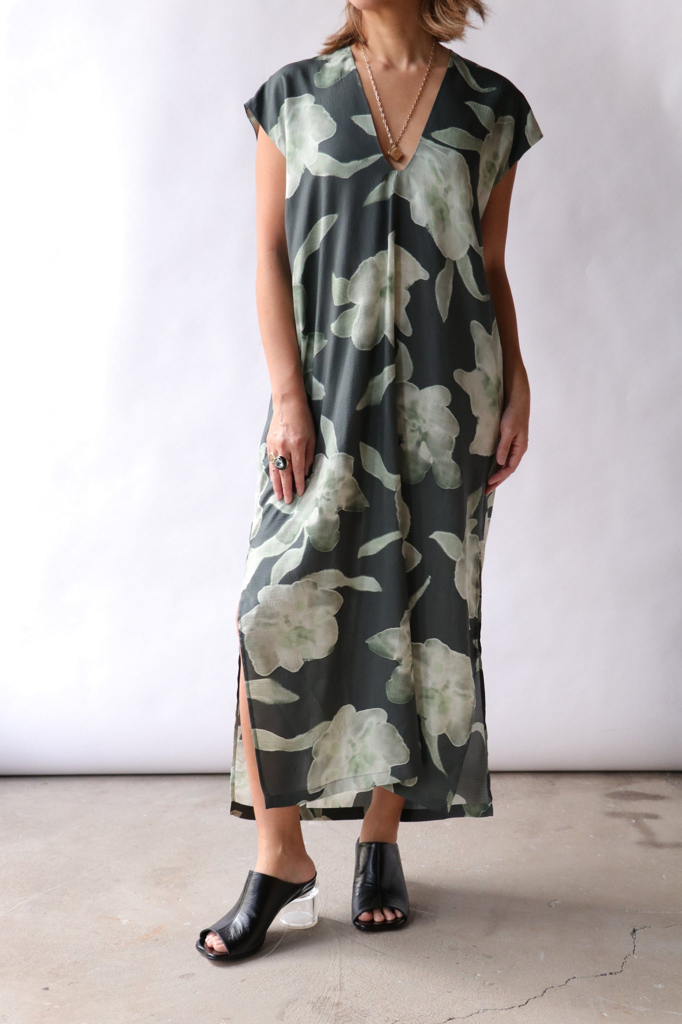 Christian Wijnants Deralos Dress in Ink Ipomoea Dresses Christian Wijnants 