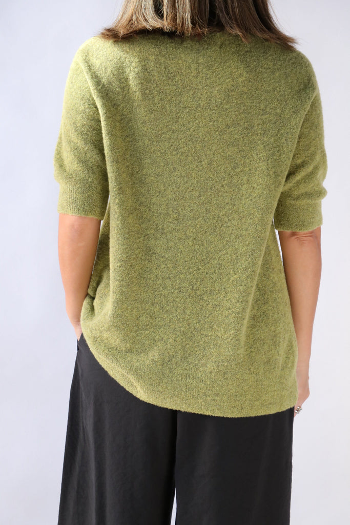 Christian Wijnants Kaluh Sweater in Kiwi Melange Knitwear Christian Wijnants 