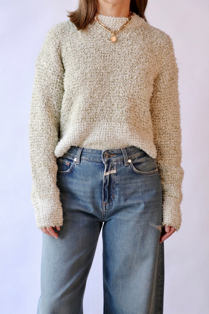Closed Cotton mix jumper in Pistachio Green Knitwear Closed 