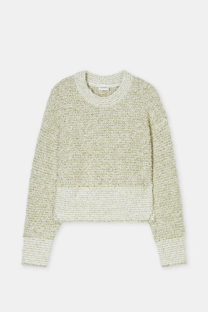 Closed Cotton mix jumper in Pistachio Green Knitwear Closed 