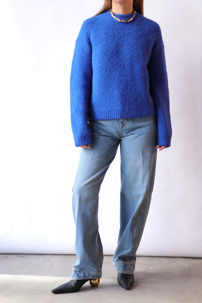 Closed Crew Neck Long Sleeve in Galaxy Blue Knitwear Closed 