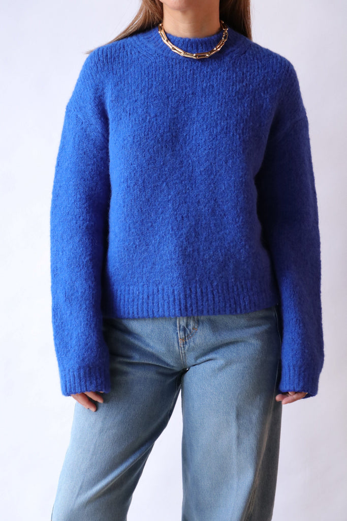 Closed Crew Neck Long Sleeve in Galaxy Blue Knitwear Closed 