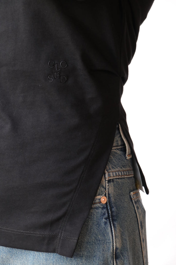 Closed Draped T-shirt in Black tops-blouses Closed 