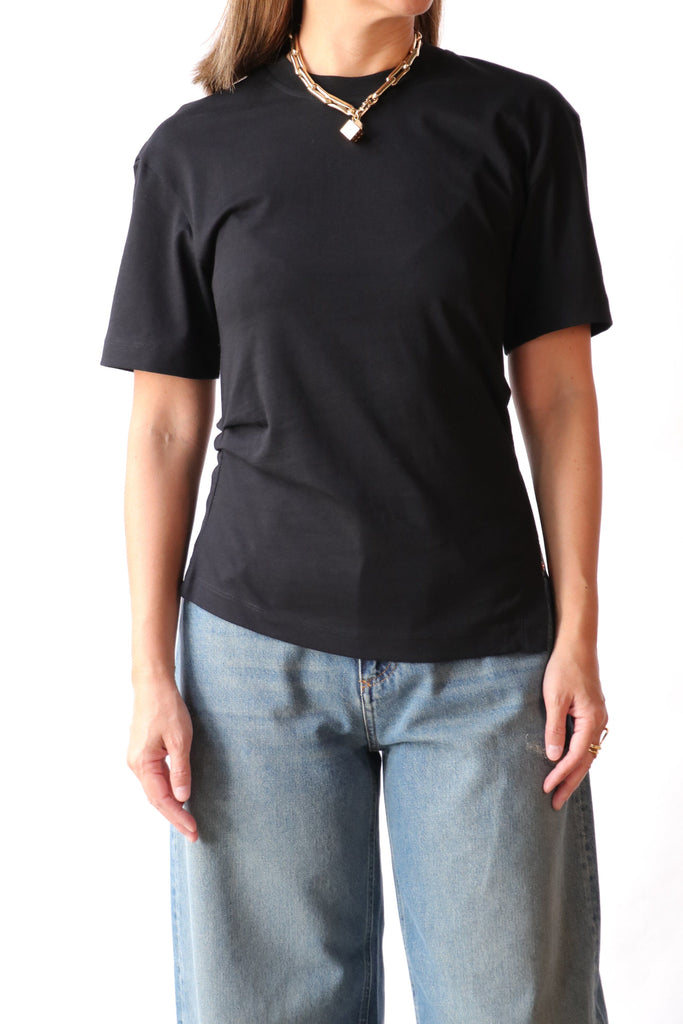 Closed Draped T-shirt in Black tops-blouses Closed 