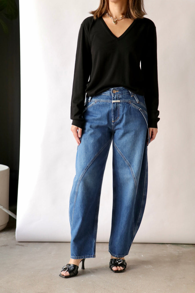 Closed Forti-X Denim in Mid Blue Bottoms Closed 