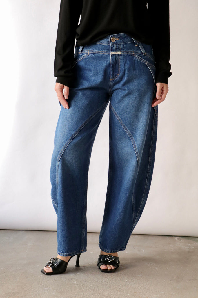 Closed Forti-X Denim in Mid Blue Bottoms Closed 