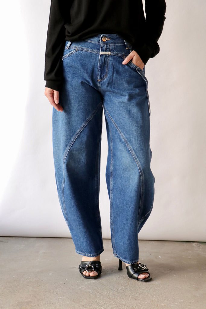 Closed Forti-X Denim in Mid Blue Bottoms Closed 